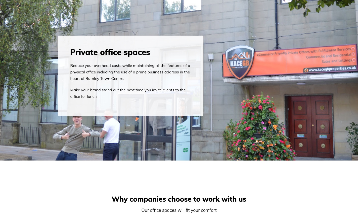 KACEGB Properties — Private office spaces section